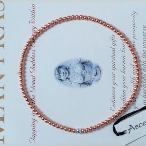 Vintage Solid Copper Unisex Anklet 1970s ~ Stary Zapas Oryginalny Nieobrobiony Terapeutycznej Jakości Miedziany Minimalistyczny Anklet Energetyczny 3 mm