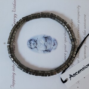 Vintage Men&#39;s Iron Pyrite - Genuine Untreated Therapeutic Quality Gemstone Energy Bracelet for Healing 6mm