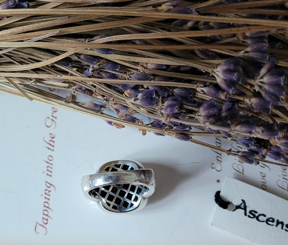 Diamond Square Statement Ring ~ Sterling Silver 1… - image 3