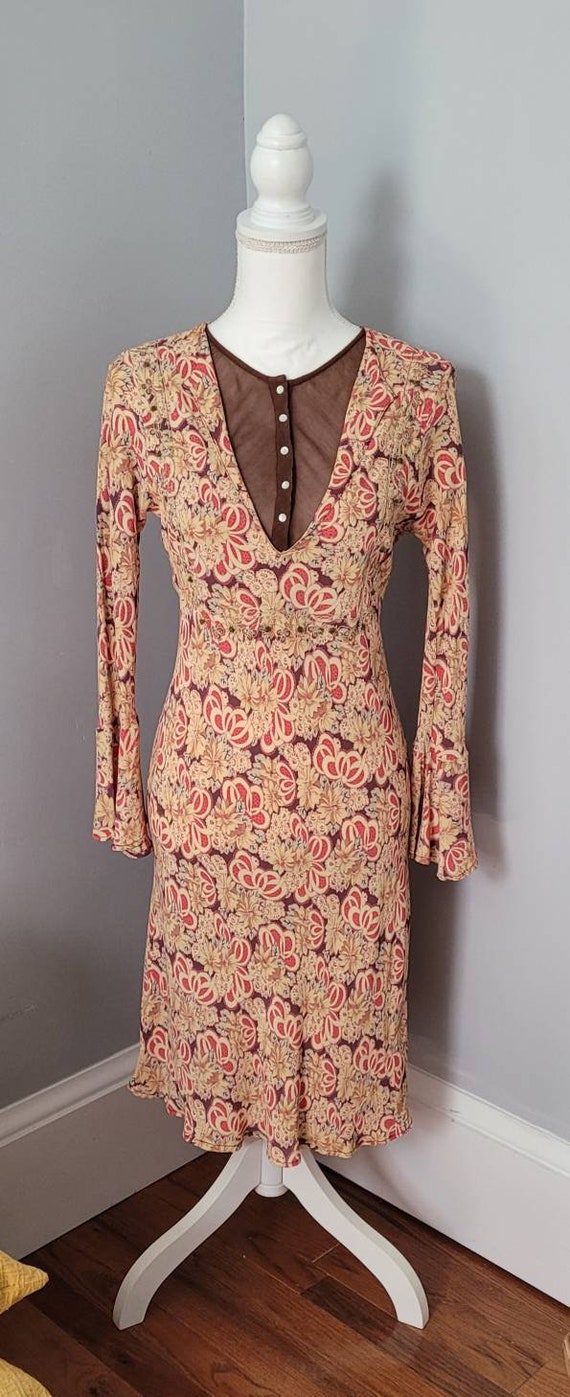 Vintage Boho Dress April Cornell Tulip Sleeved  F… - image 1