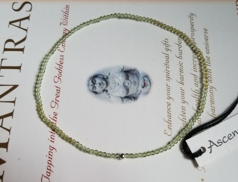 Genuine Untreated Therapeutic Quality Gemstone Energy Minimalist Anklet for Healing 2mm Prehnite Anklet