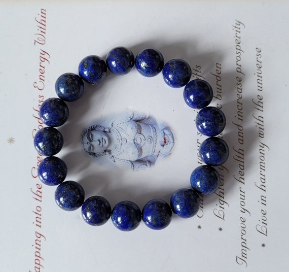 Vintage Lapis Lazuli Bracelet Afghanistan Genuine… - image 3