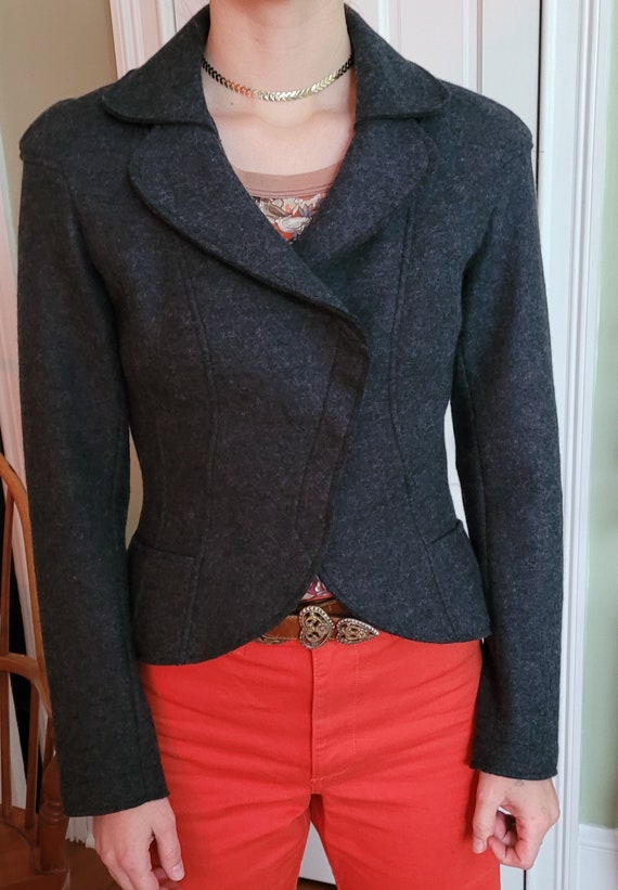 Vintage Bolero Jacket Angie Miller Designer Grey … - image 2