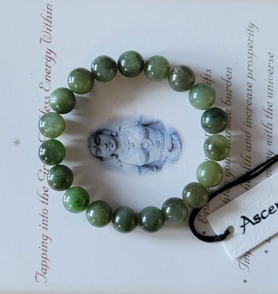 Vintage Nephrite Jade Bracelet ~ Green Jade Bracel