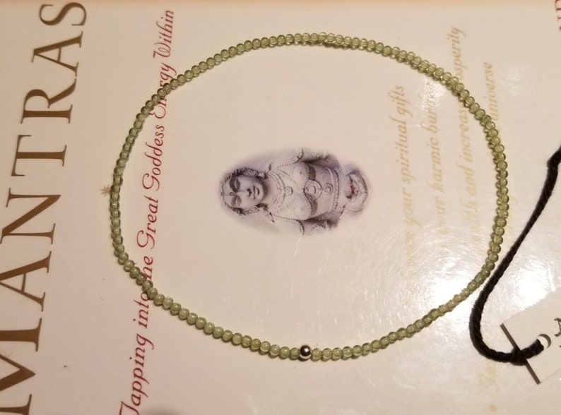 Genuine Untreated Therapeutic Quality Gemstone Energy Minimalist Anklet for Healing 2mm Prehnite Anklet