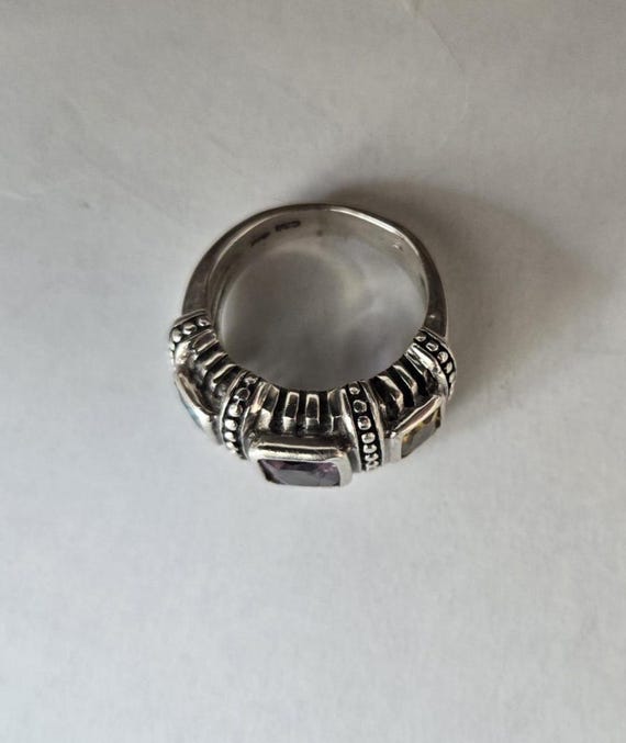 Vintage Gemstone Stone Statement Ring ~ Aquamarin… - image 7