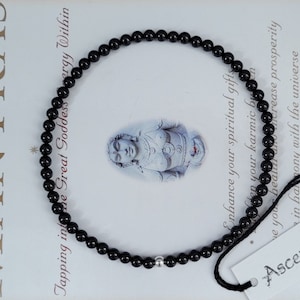 Black Tourmaline Unisex  Anklet - Genuine Untreated Therapeutic Quality Gemstone Energy Anklet for Healing 4mm