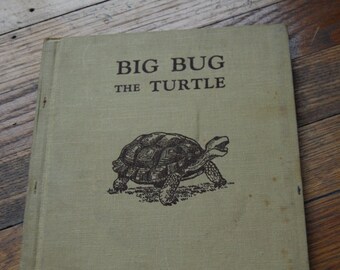 Vintage Children's Book, Big Bug The Turtle, Signed by Author, First Edition