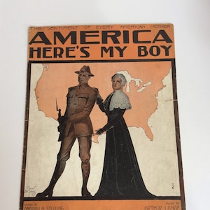 Vintage Sheet Music, America Here&#39;s My Boy