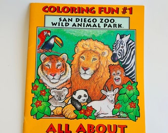 Zoo Animal Book Etsy