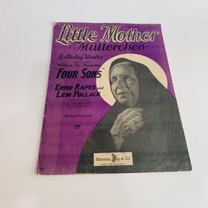 Vintage Sheet Music, Little Mother, Lullaby Waltz