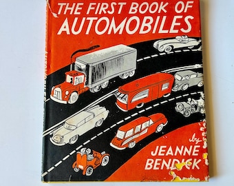 Vintage Children's Book, The First Book of Automobiles
