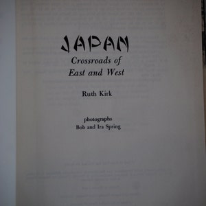 Vintage Book, Japan Crossroads of East and West image 3