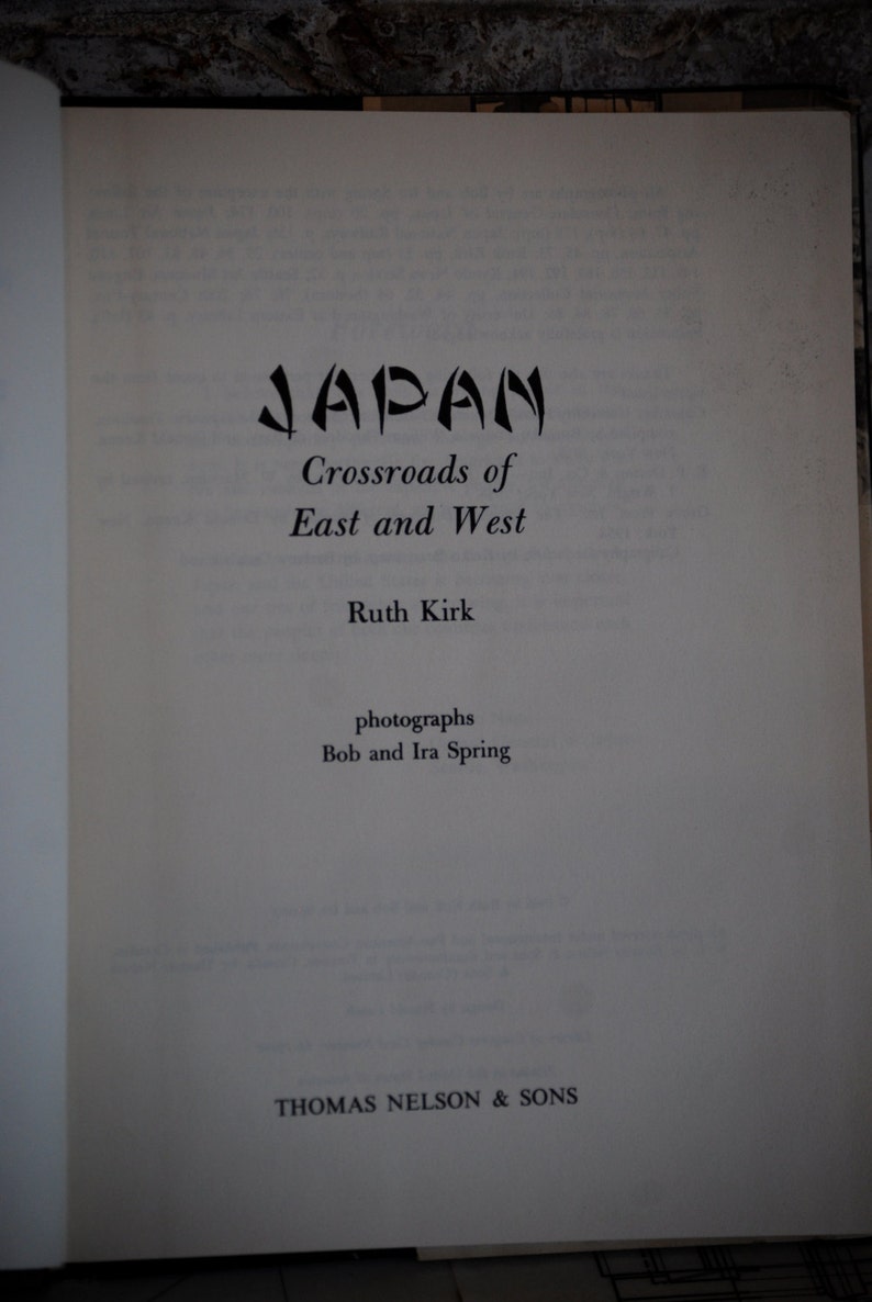 Vintage Book, Japan Crossroads of East and West image 3