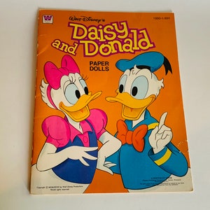 Vintage Walt Disney&#39;s Daisy and Donald Paper Dolls, Whitman
