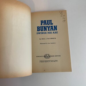 Vintage Children's Book, Paul Bunyan Swings His Axe - Etsy