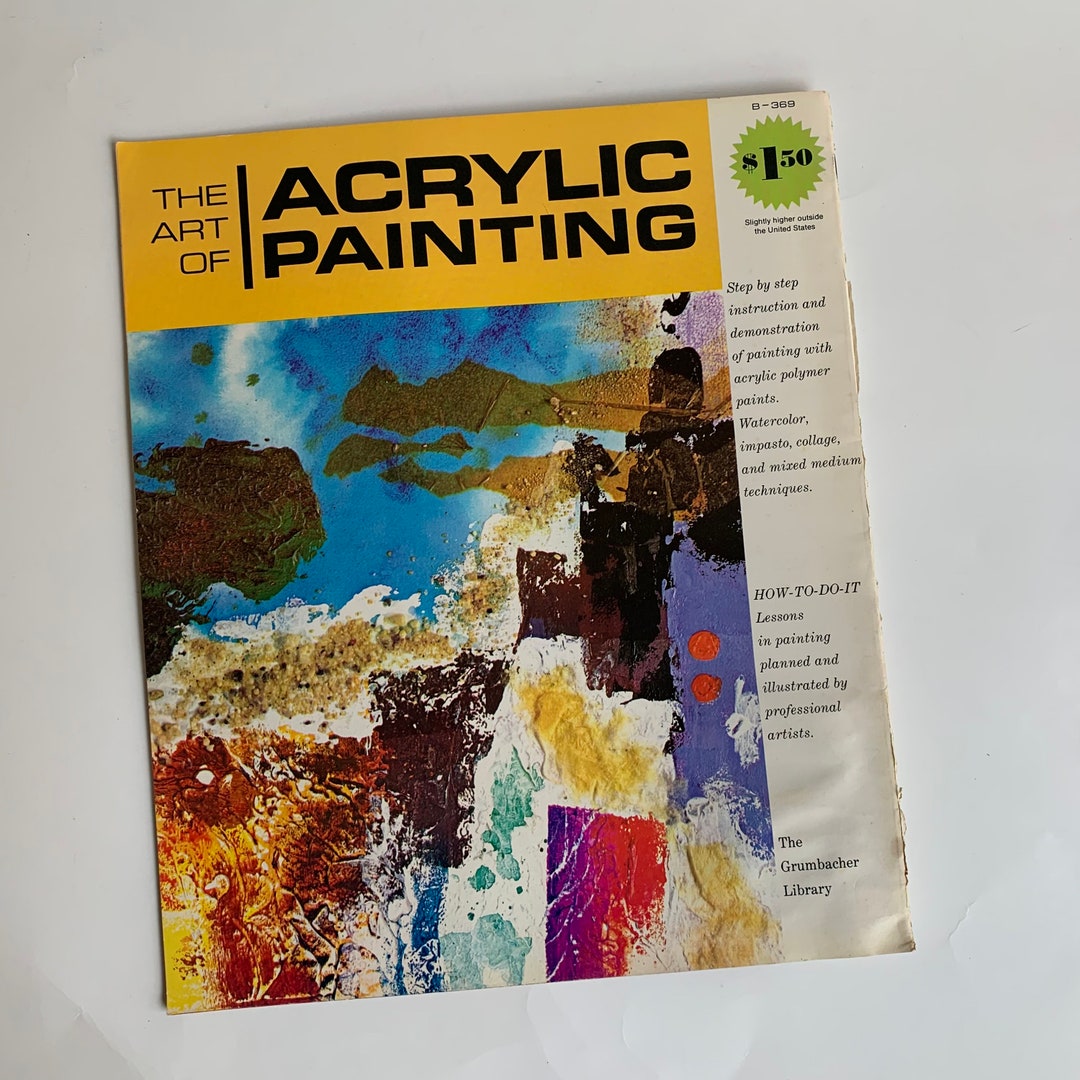 Vintage Book, the Art of Acrylic Painting - Etsy