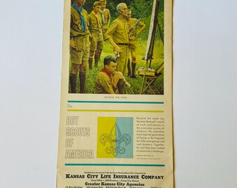 Vintage Boy Scouts of America, 1969, Calender, Normal Rockwell, Beyond the Easel Cover