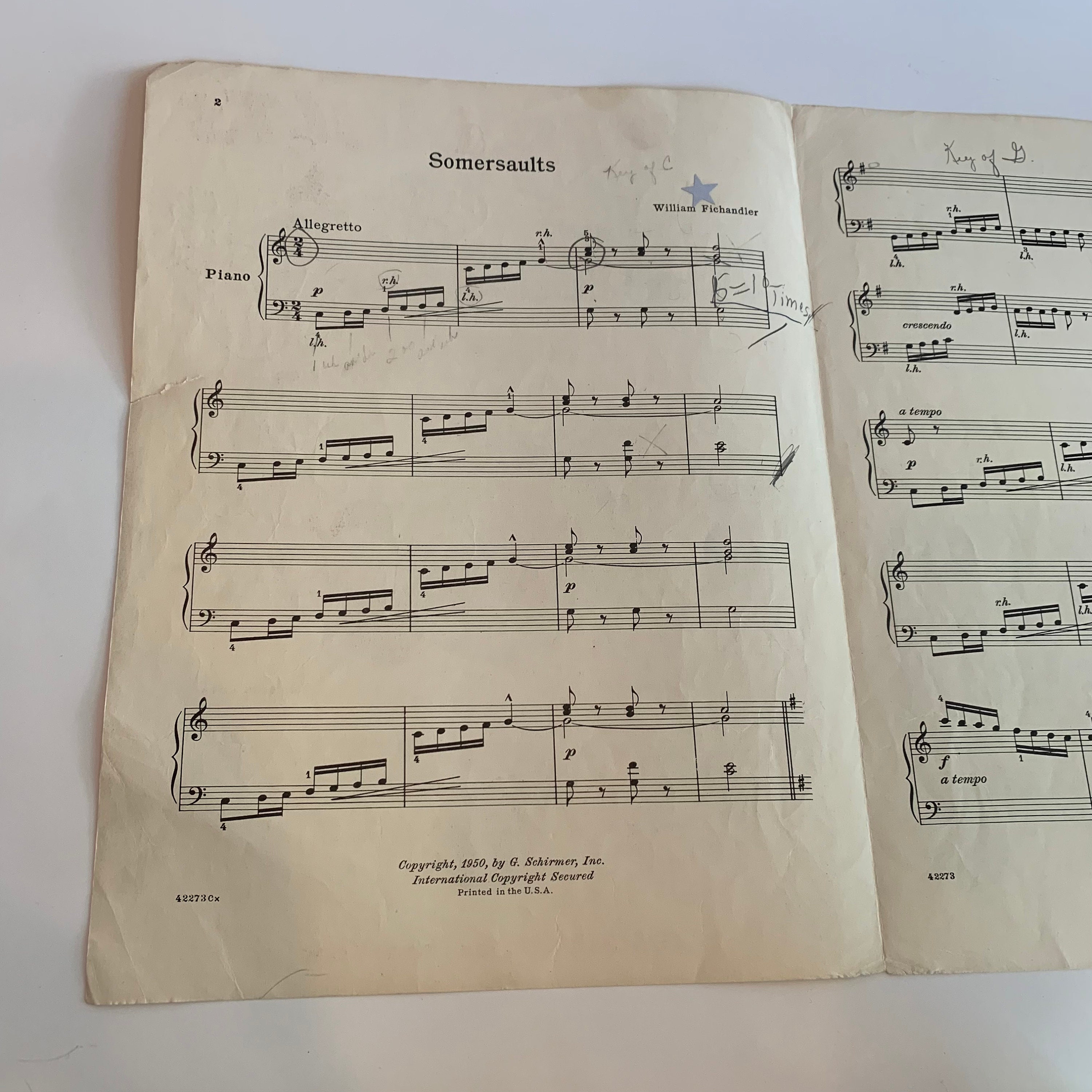Vintage Sheet Music, Somersaults - Etsy