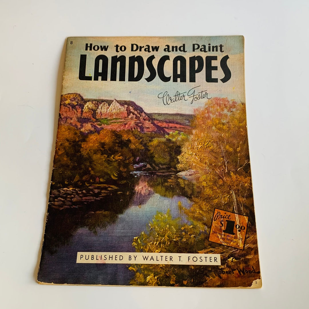 Vintage Art Book, How to Draw and Paint Landscapes - Etsy