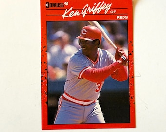 Vintage Baseball Card, Ken Griffey of Reds, 1990