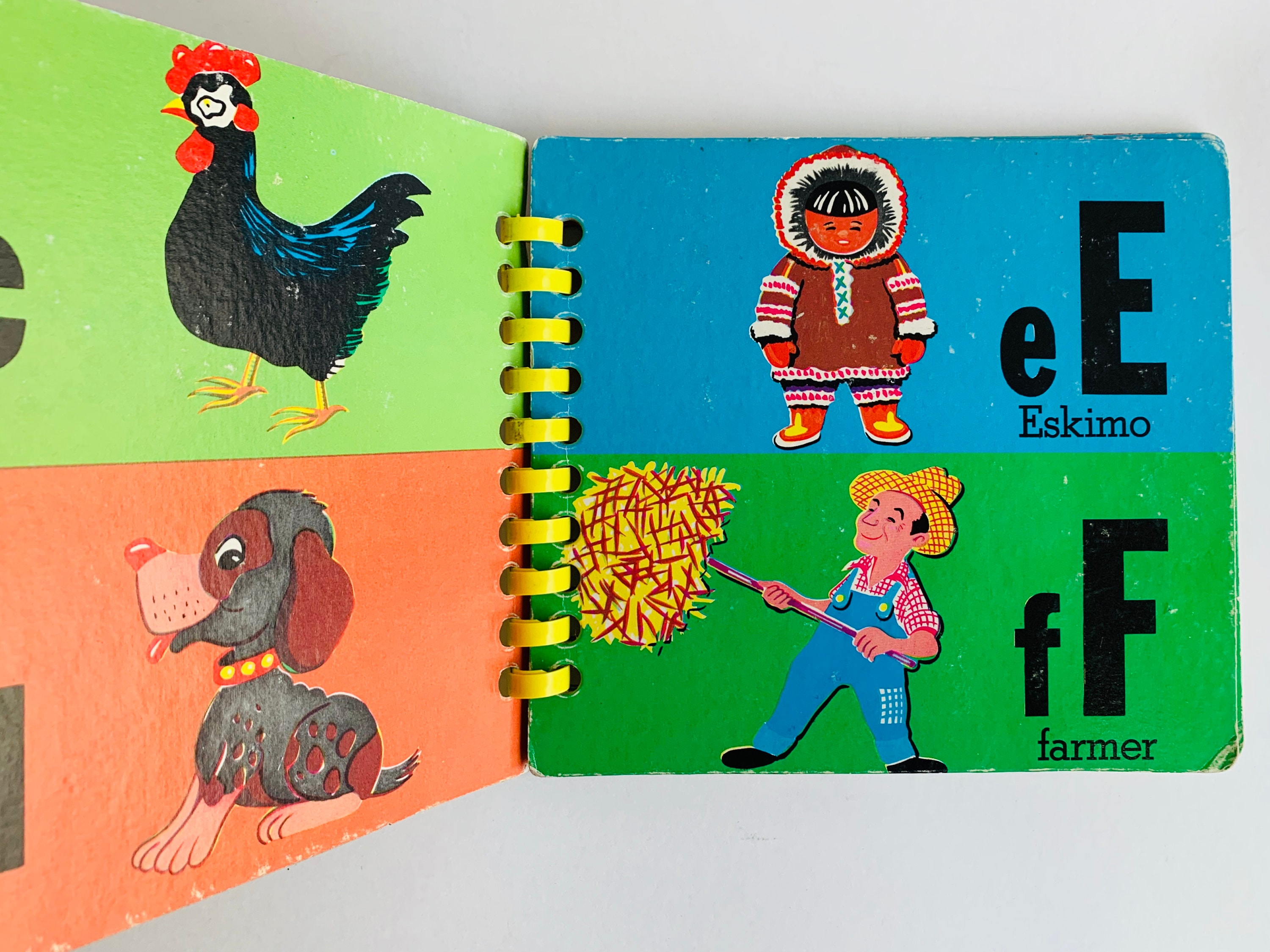 Vintage Children's Alphabet Book Board Book Spiral Bound Etsy
