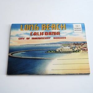 Vintage Long Beach California Postcard Booklet