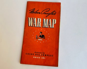 Vintage Map, Nelson Cringle's War Map, Union Oil Company