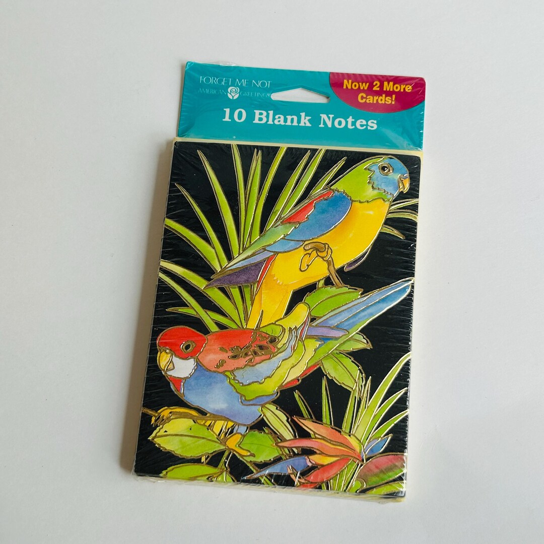 Vintage Parrot Design, American Greeting, Blank Notes, Sealed, New - Etsy