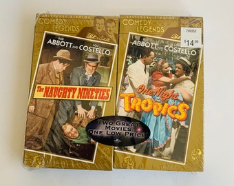 Vintage VHS Abbott and Costello Sealed 2 Movie Set