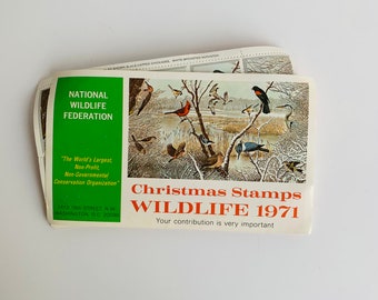 Vintage Christmas Stamps, Wildlife, 1971