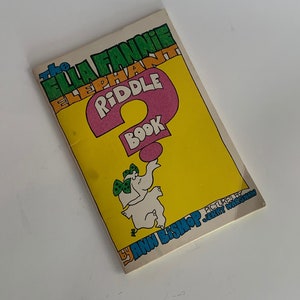 Vintage Children's Book, The Ella Fannie Elephant Riddle Book