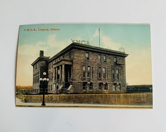 Antique YMCA postcard, Calgary, Alberta, Canada, Unused