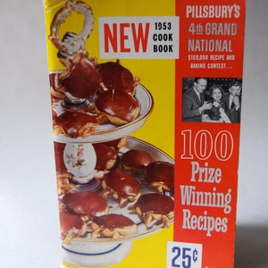 Vintage Cookbook, Pillsbury's 4th Grand National 100 Prize Winning Recipes, 1953
