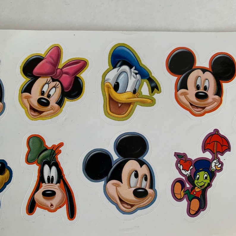 Disney Sticker Photo Vintage Walt Disney Stickers, Disney Movie Club - Etsy