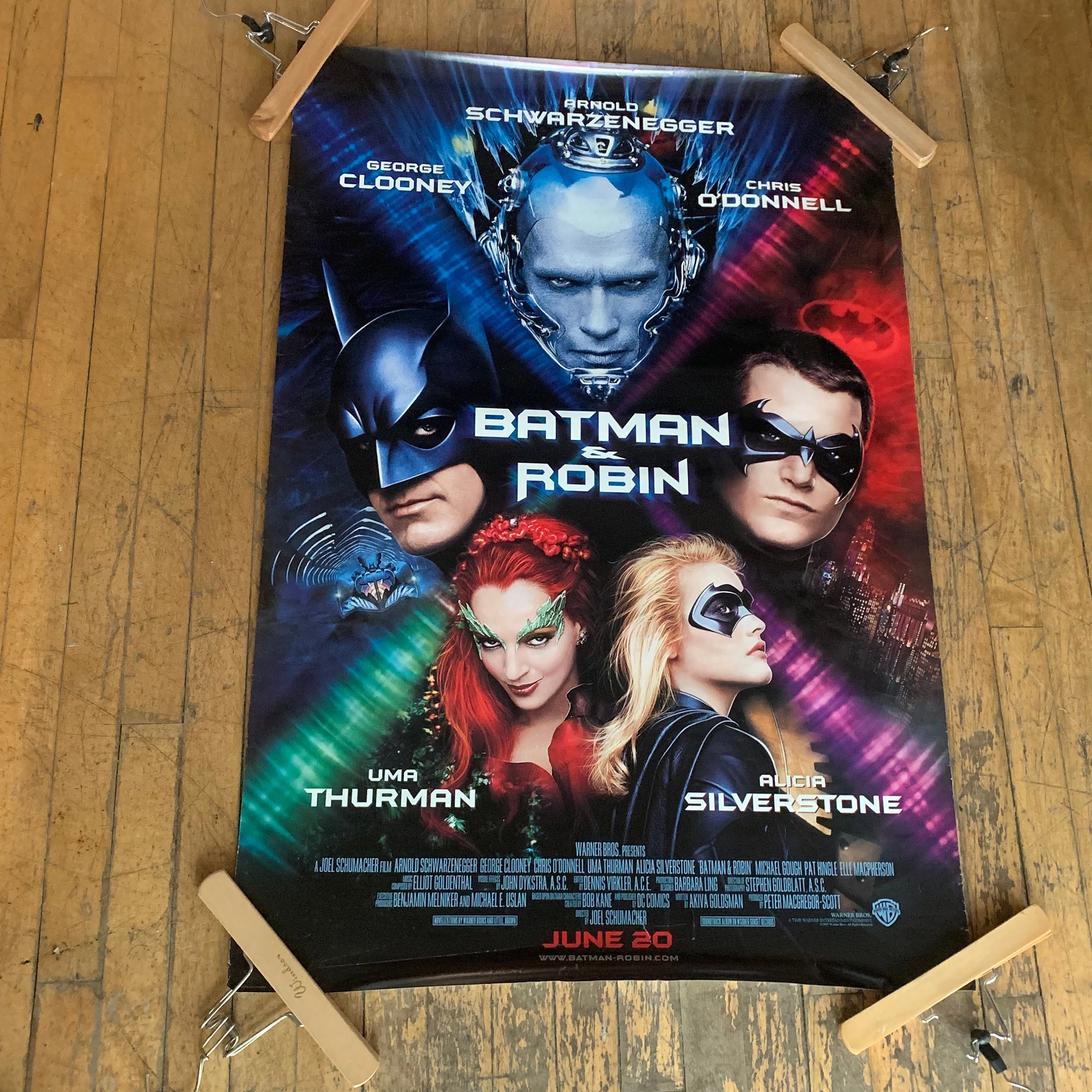 Vintage Batman and Robin Movie Poster Warner Brothers - Etsy 日本