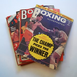 Vintage Collection of 1974 Boxing Illustrated Magazines