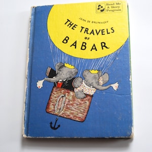 Vintage Read Me A Story Program Double Book, The Travels of Babar and The Tale of Peter Rabbit