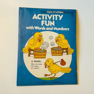Vintage Book, Golden Fun at Home Workbooks, Activity Fun