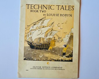 Vintage Sheet Music Book, Technic Tales book Two