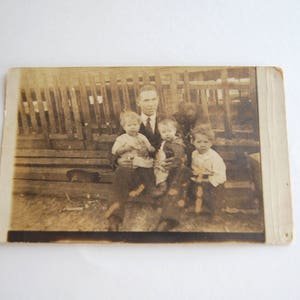 Vintage Photograph, Father and Children