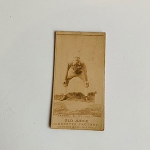 Antique Baseball Card, Old Judge Farrel C, Cigarette Factory