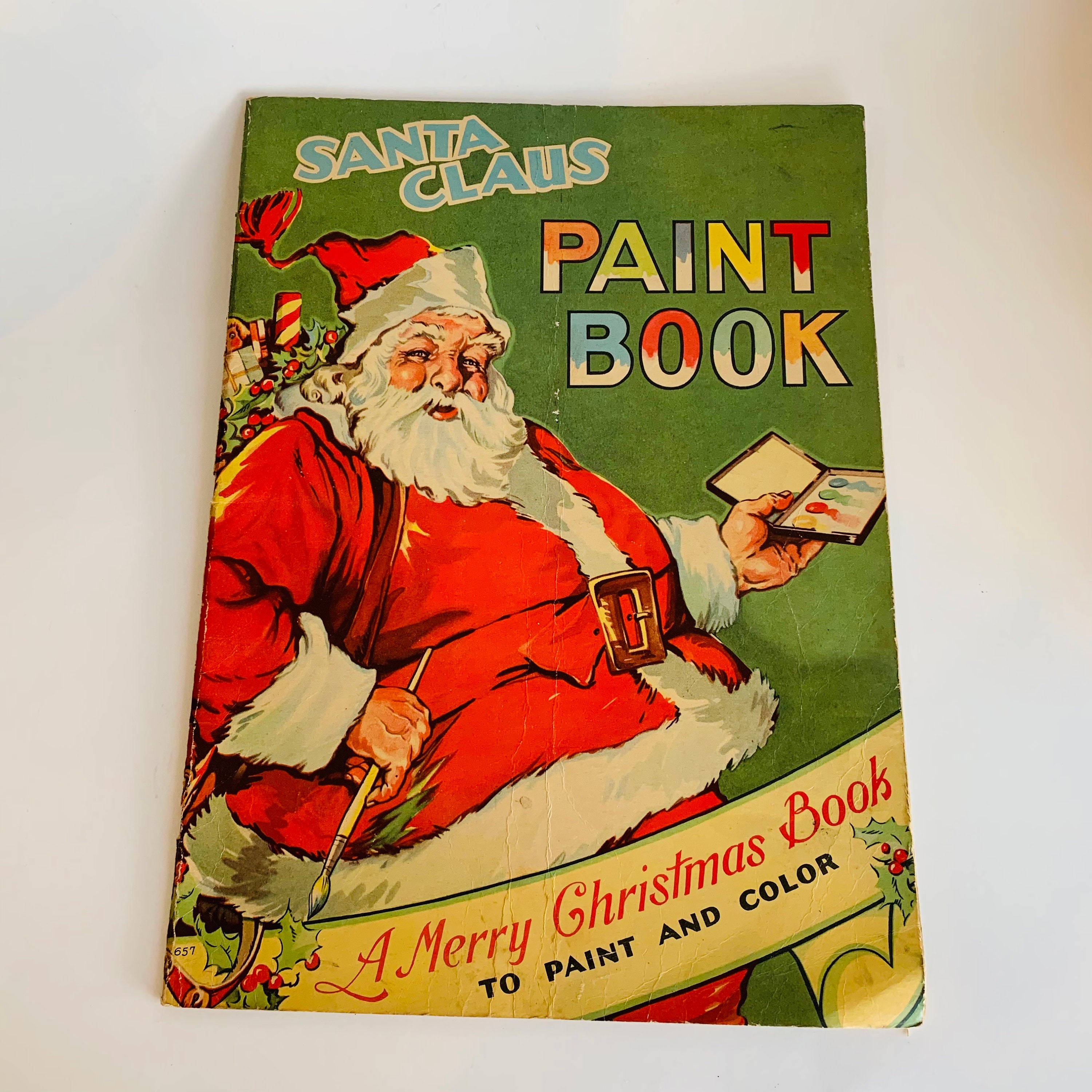 Vintage Santa Claus Paint Book, Whitman 