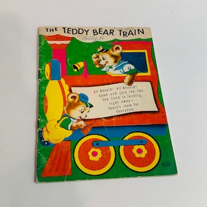 Vintage Children's Book, The Teddy Bear Train