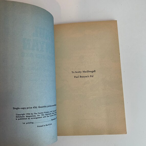 Vintage Children's Book, Paul Bunyan Swings His Axe - Etsy