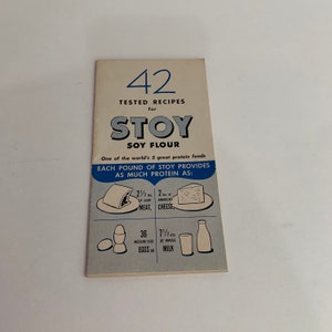 Vintage Booklet, 42 Tested Recipes for Toy Soy Flour