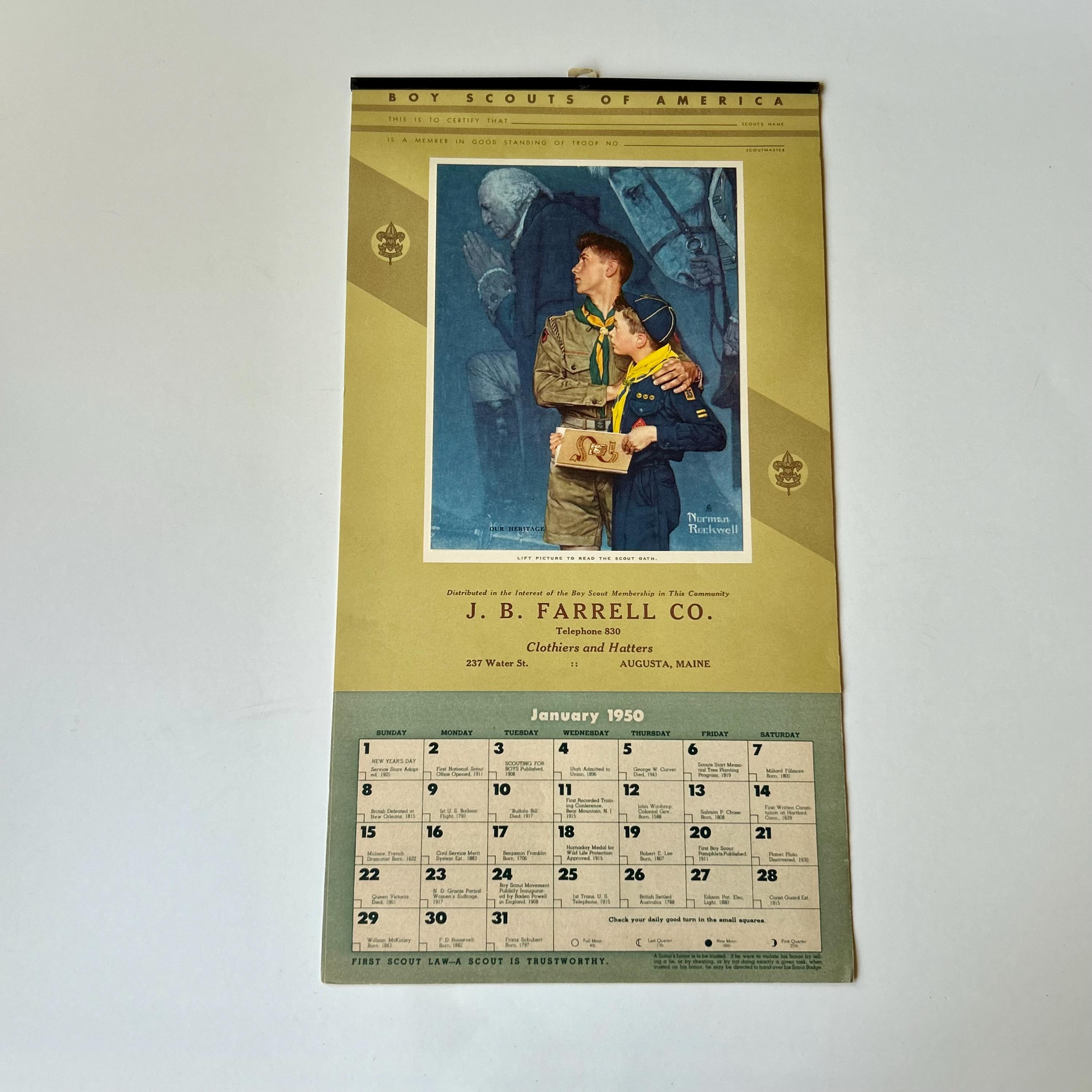 Vintage 1950 Calendars - Etsy