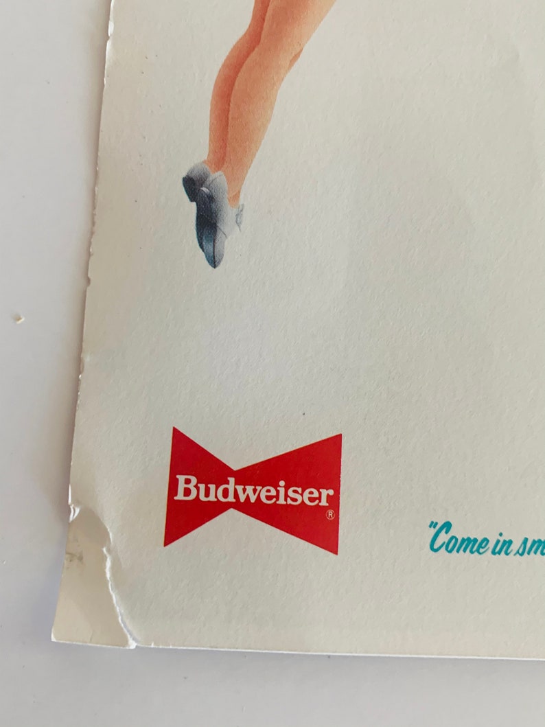 Vintage Budweiser Chilli Bud Diner Oversized Postcard