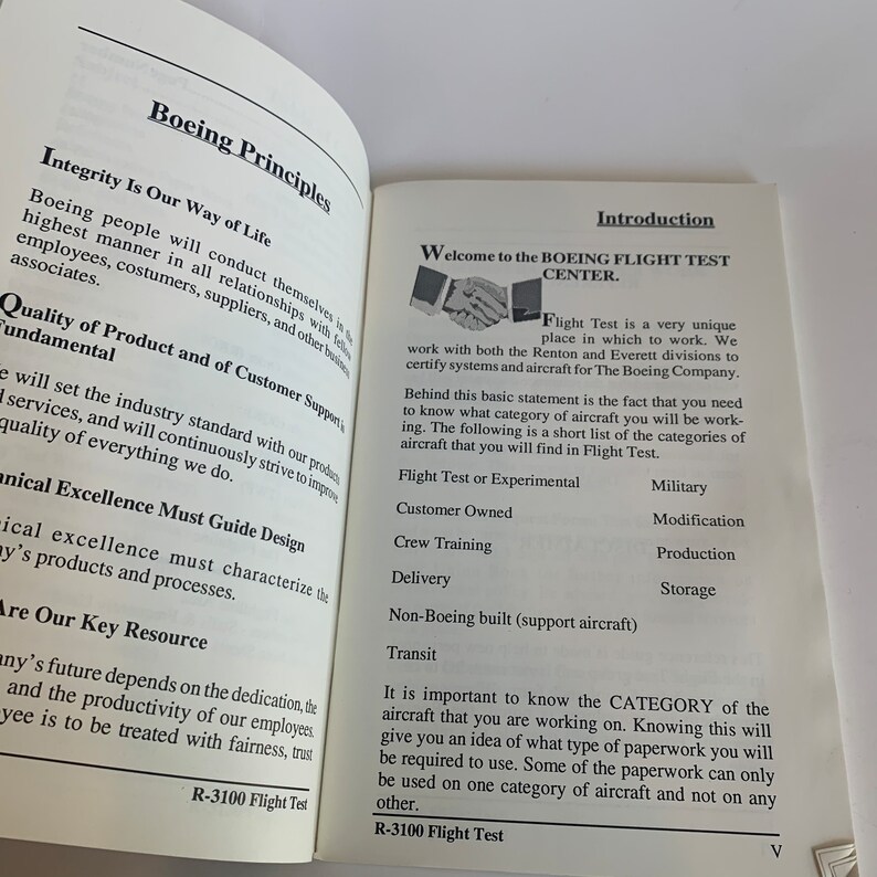 Vintage Boeing Flight Test Reference Guide Booklet - Etsy