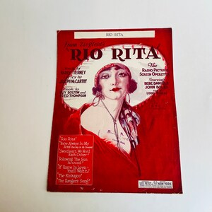 Vintage Sheet Music, Rio Rita From Ziegfeld&#39;s